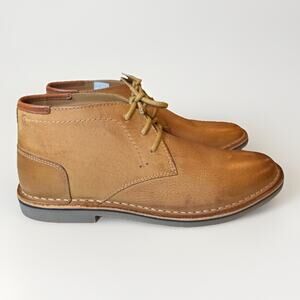 Steve Madden Men’s Tan Leather Hestonn Ankle Boots Size 8.5